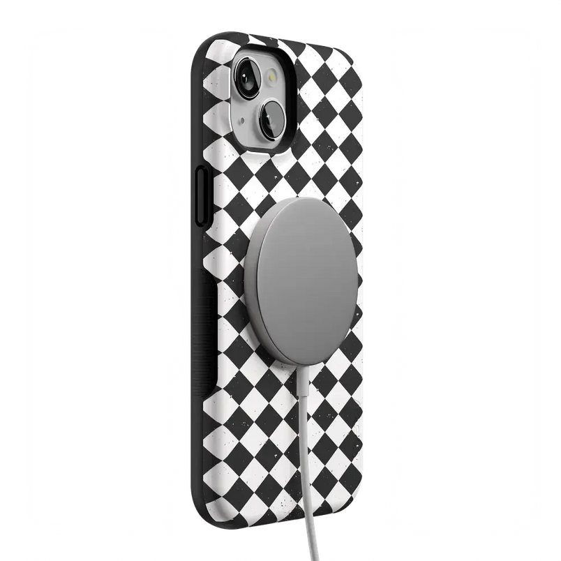 Salem's Hex | Black & White Checkered Case Phone Case get.casely 