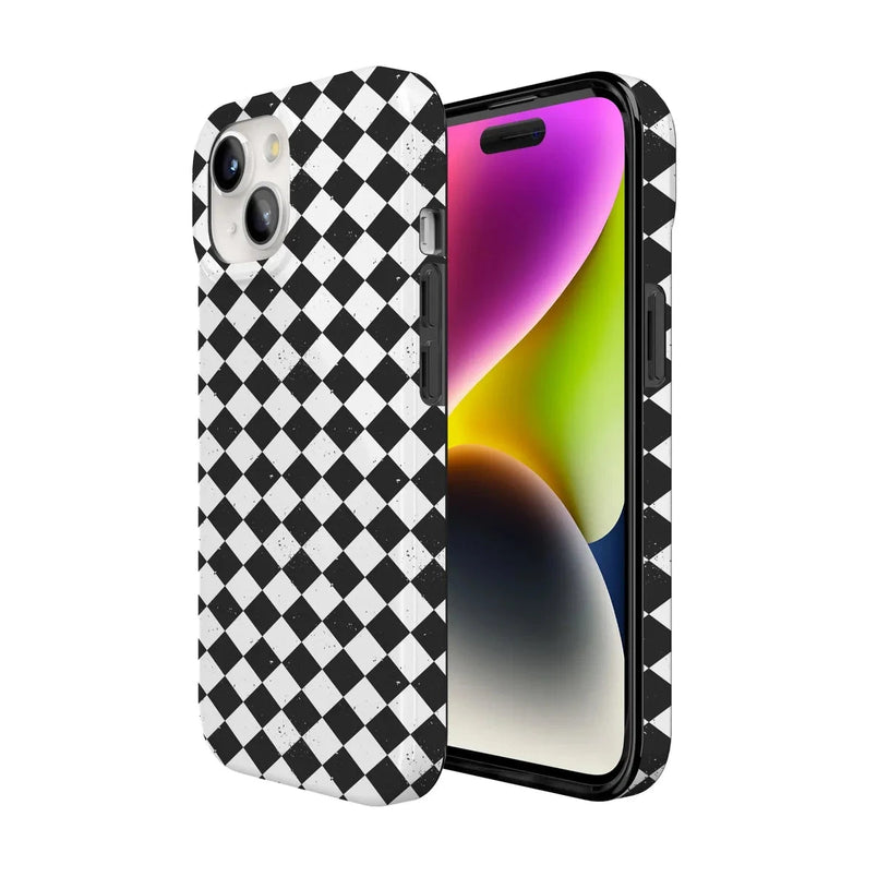 Salem's Hex | Black & White Checkered Case Phone Case get.casely 