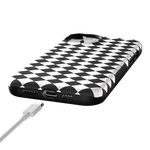 Salem's Hex | Black & White Checkered Case Phone Case get.casely 
