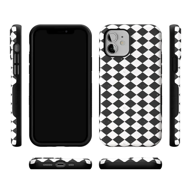 Salem's Hex | Black & White Checkered Case Phone Case get.casely 