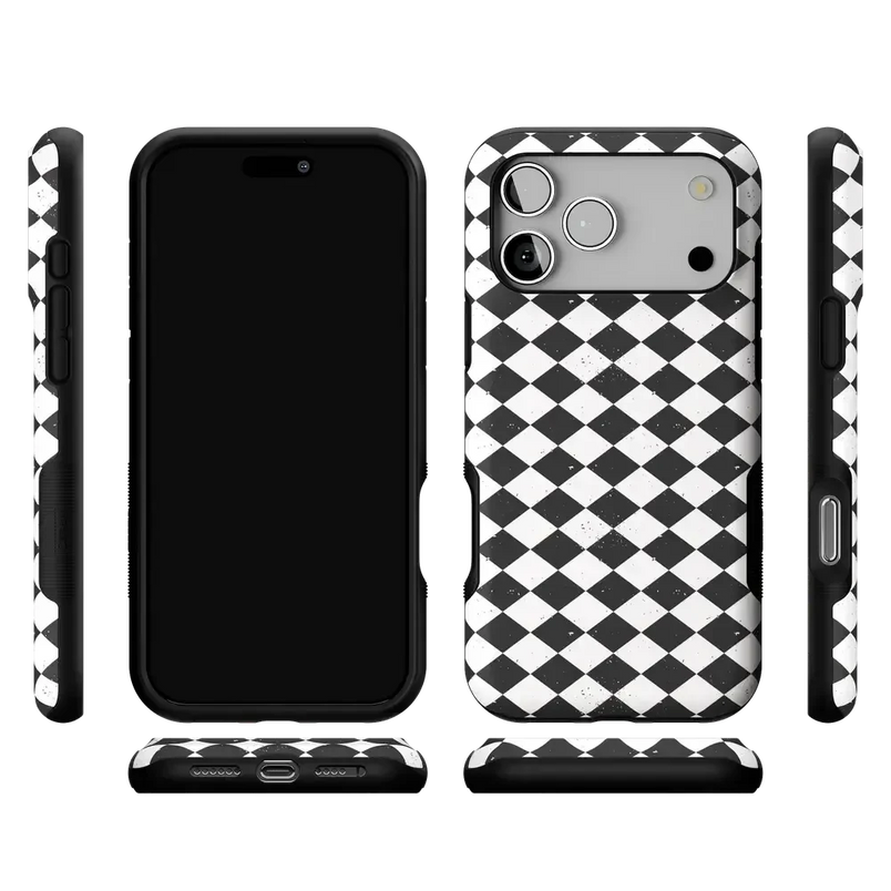 Salem's Hex | Black & White Checkered Case Phone Case get.casely 