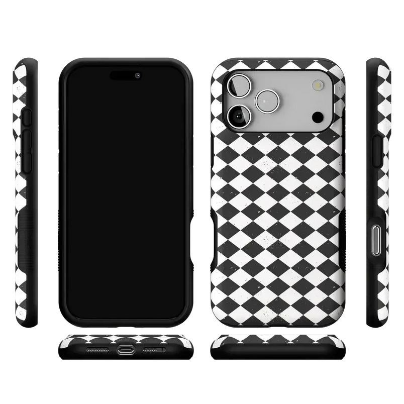 Salem's Hex | Black & White Checkered Case Phone Case get.casely