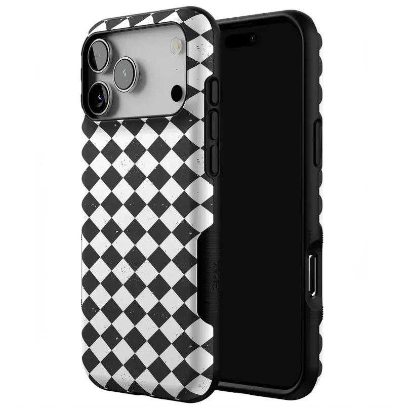 Salem's Hex | Black & White Checkered Case Phone Case get.casely 