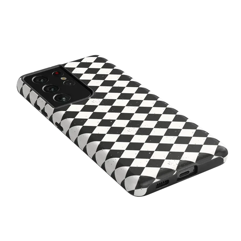 Salem's Hex | Black & White Checkered Case Phone Case get.casely 