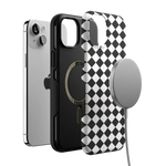 Salem's Hex | Black & White Checkered Case Phone Case get.casely 
