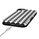 Salem's Hex | Black & White Checkered Case Phone Case get.casely 