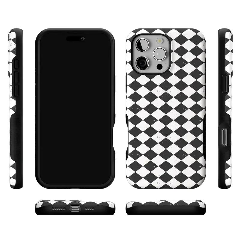 Salem's Hex | Black & White Checkered Case Phone Case get.casely 
