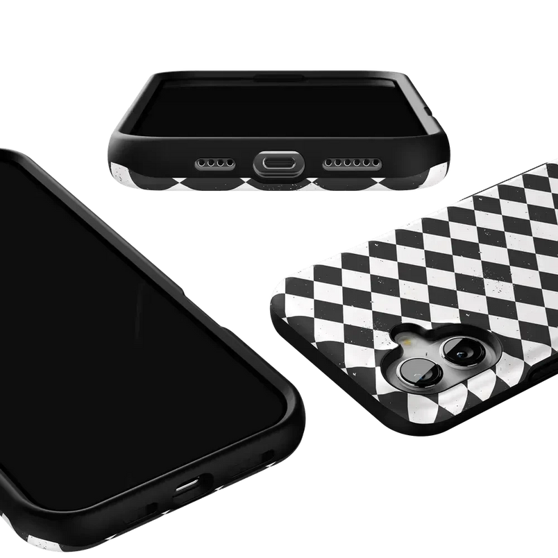 Salem's Hex | Black & White Checkered Case Phone Case get.casely 