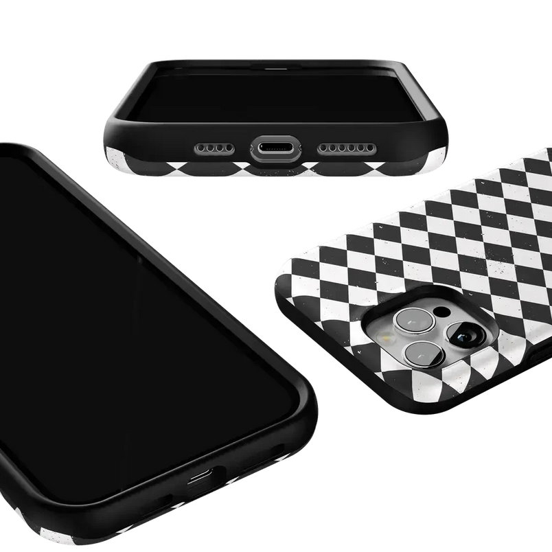Salem's Hex | Black & White Checkered Case Phone Case get.casely 