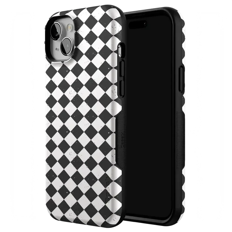 Salem's Hex | Black & White Checkered Case Phone Case get.casely 