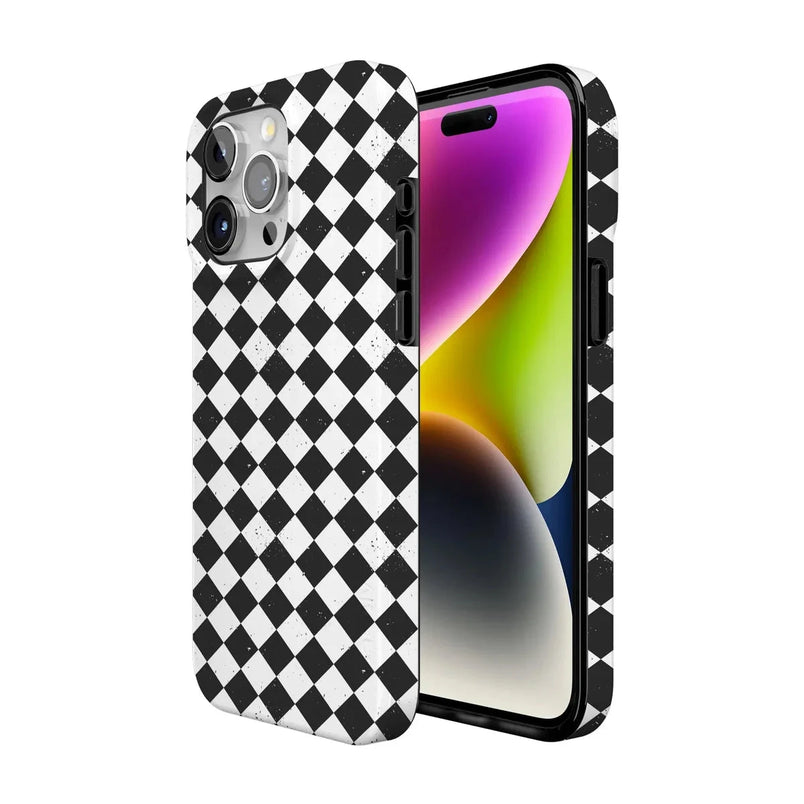 Salem's Hex | Black & White Checkered Case Phone Case get.casely 