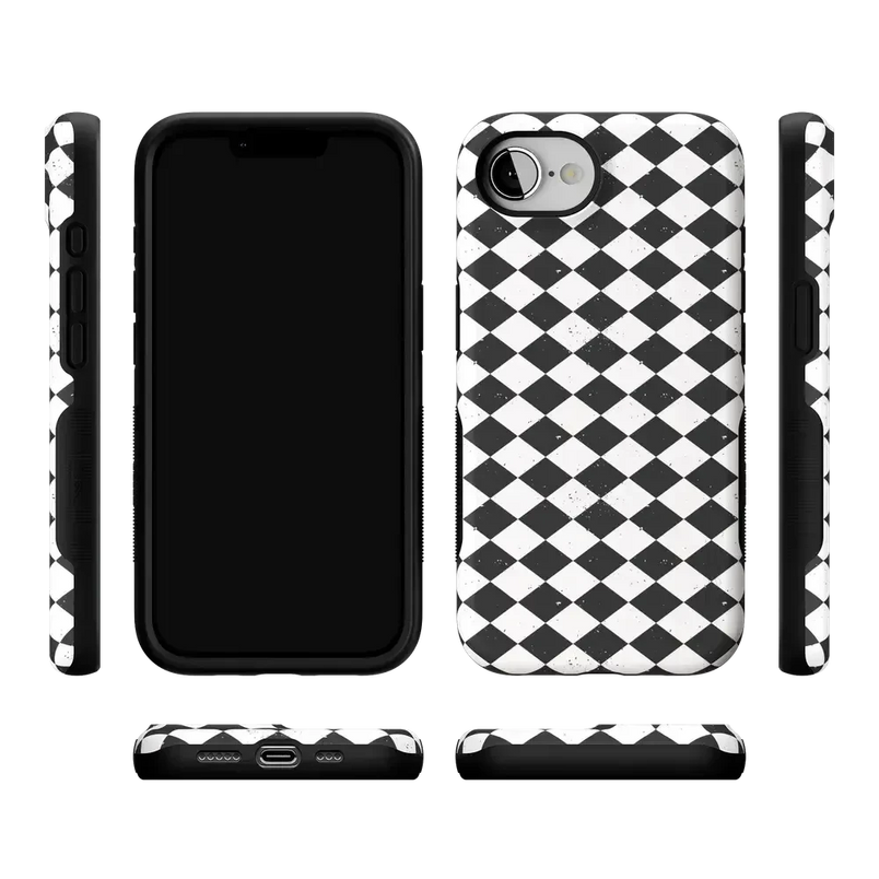 Salem's Hex | Black & White Checkered Case Phone Case get.casely 