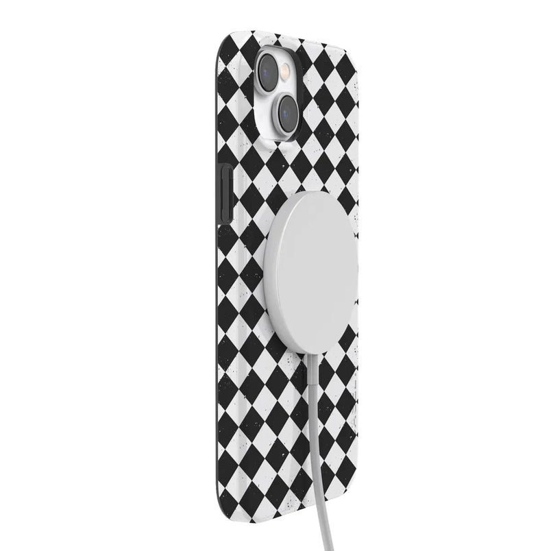 Salem's Hex | Black & White Checkered Case Phone Case get.casely 