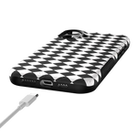 Salem's Hex | Black & White Checkered Case Phone Case get.casely 