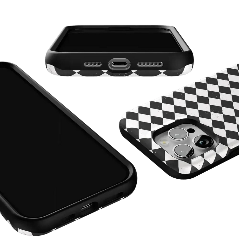 Salem's Hex | Black & White Checkered Case Phone Case get.casely 