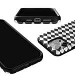 Salem's Hex | Black & White Checkered Case Phone Case get.casely 