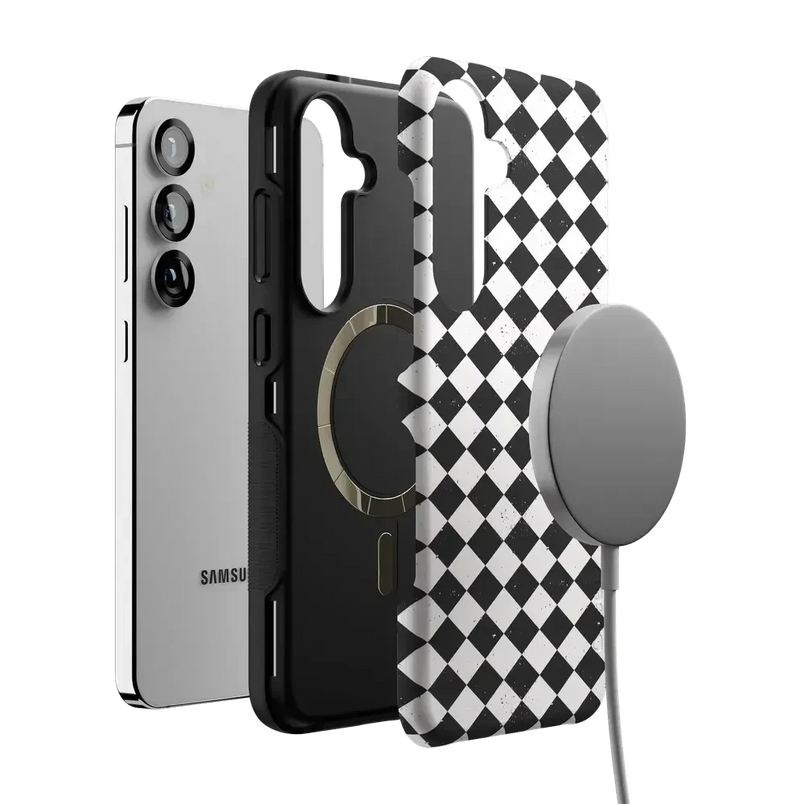 Salem's Hex | Black & White Checkered Case Phone Case get.casely 