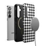 Salem's Hex | Black & White Checkered Case Phone Case get.casely 