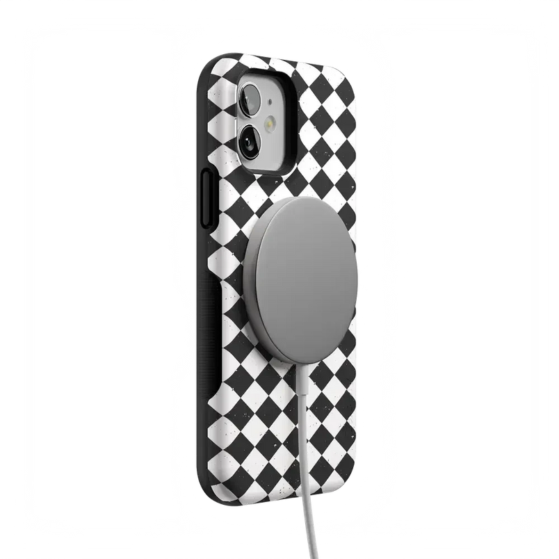 Salem's Hex | Black & White Checkered Case Phone Case get.casely 