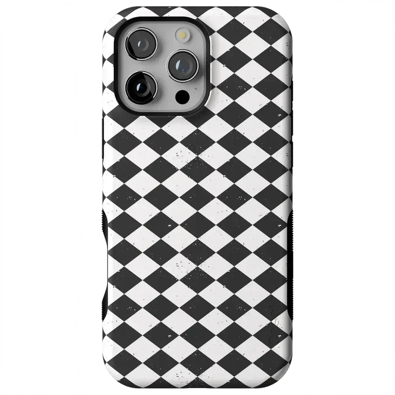 Salem's Hex | Black & White Checkered Case Phone Case get.casely 