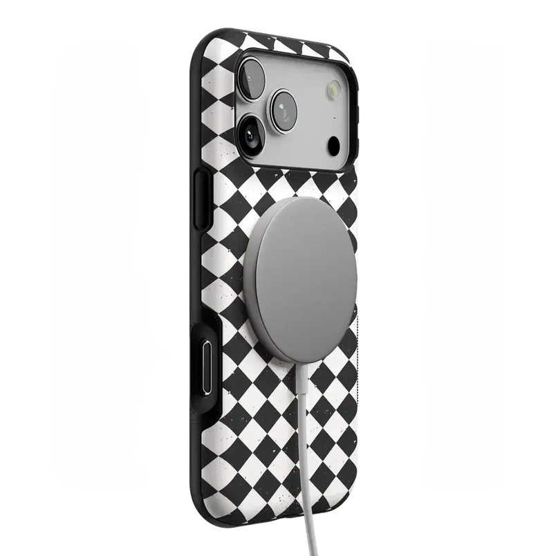 Salem's Hex | Black & White Checkered Case Phone Case get.casely