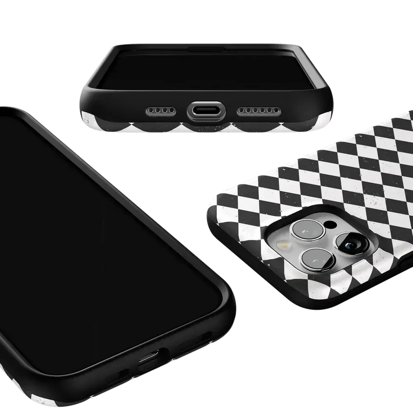 Salem's Hex | Black & White Checkered Case Phone Case get.casely 
