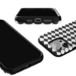 Salem's Hex | Black & White Checkered Case Phone Case get.casely 