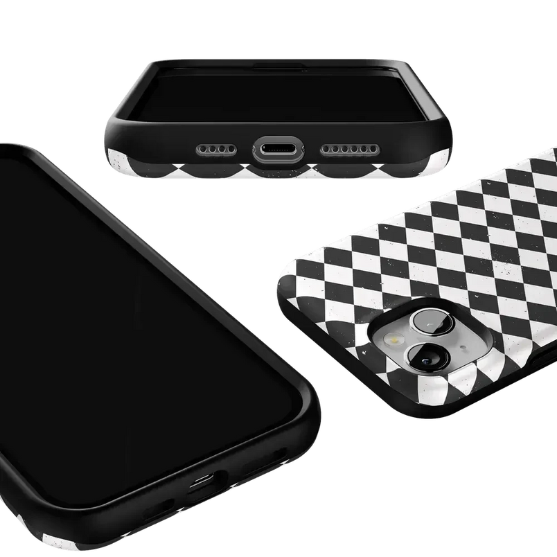 Salem's Hex | Black & White Checkered Case Phone Case get.casely 
