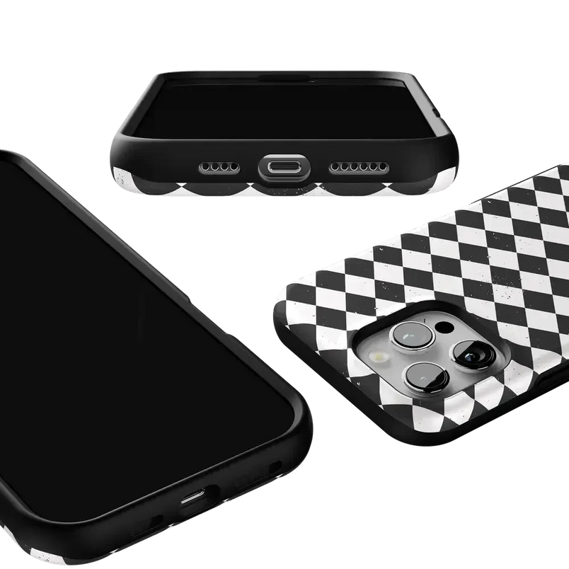 Salem's Hex | Black & White Checkered Case Phone Case get.casely 