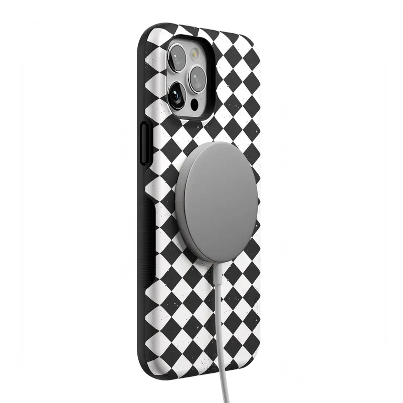 Salem's Hex | Black & White Checkered Case Phone Case get.casely 