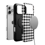 Salem's Hex | Black & White Checkered Case Phone Case get.casely 