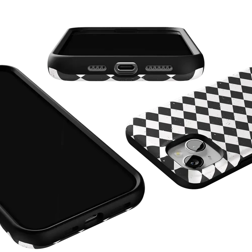 Salem's Hex | Black & White Checkered Case Phone Case get.casely 