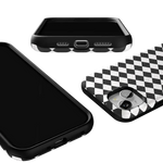 Salem's Hex | Black & White Checkered Case Phone Case get.casely 