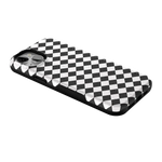 Salem's Hex | Black & White Checkered Case Phone Case get.casely 