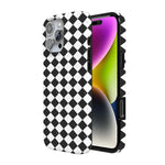 Salem's Hex | Black & White Checkered Case Phone Case get.casely 