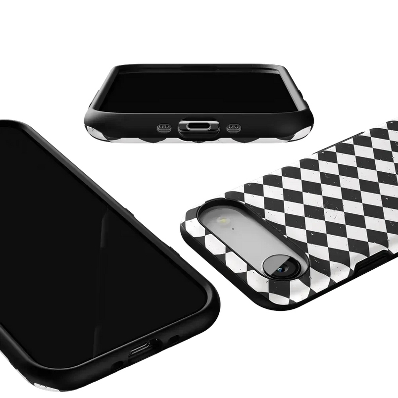 Salem's Hex | Black & White Checkered Case Phone Case get.casely 