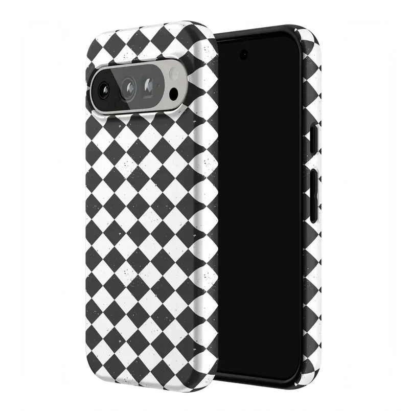 Salem's Hex | Black & White Checkered Case Phone Case get.casely 