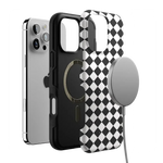 Salem's Hex | Black & White Checkered Case Phone Case get.casely 