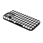 Salem's Hex | Black & White Checkered Case Phone Case get.casely 