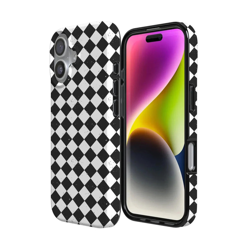 Salem's Hex | Black & White Checkered Case Phone Case get.casely 