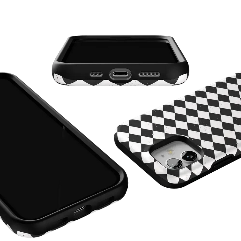 Salem's Hex | Black & White Checkered Case Phone Case get.casely 