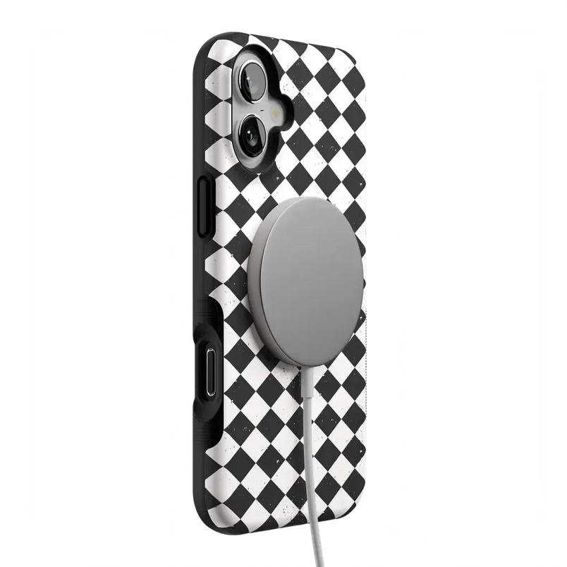 Salem's Hex | Black & White Checkered Case Phone Case get.casely 