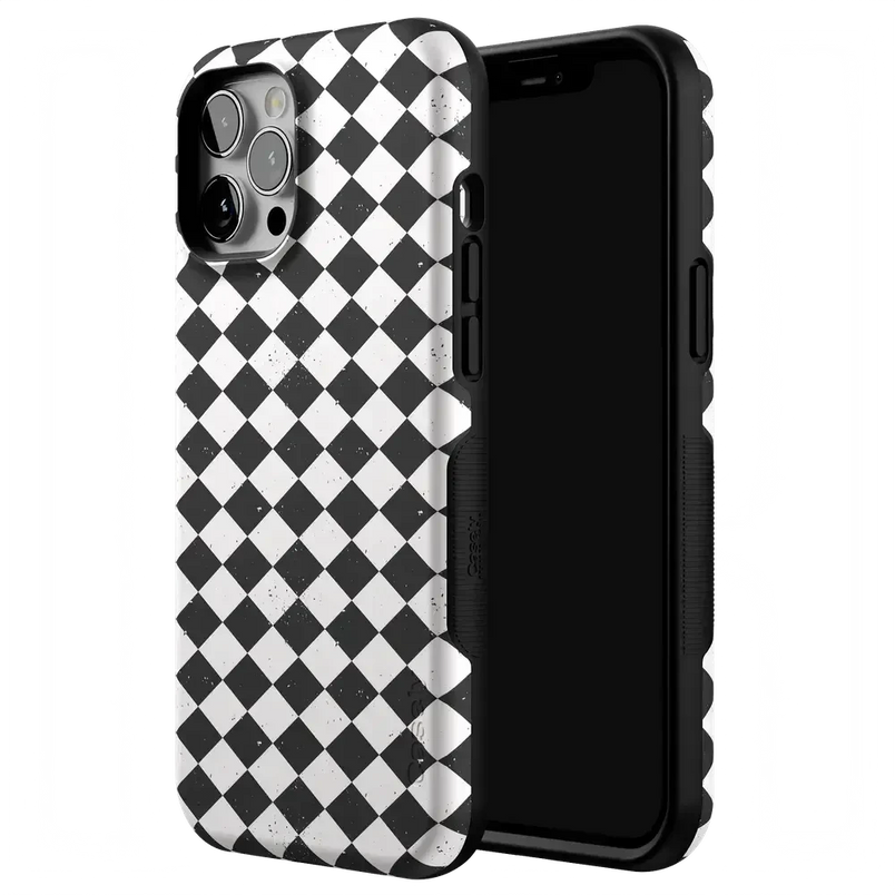 Salem's Hex | Black & White Checkered Case Phone Case get.casely 