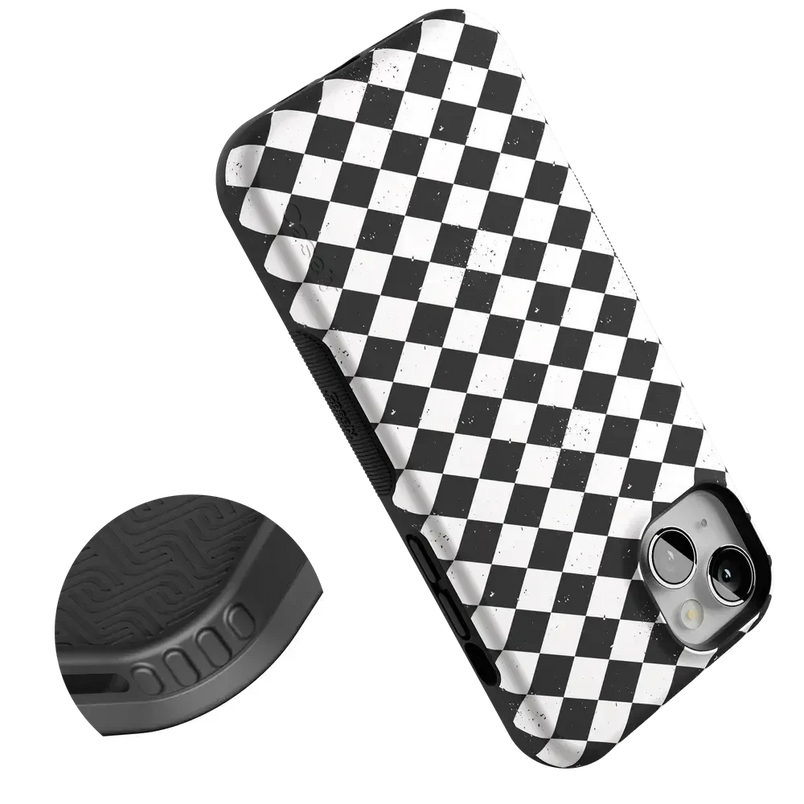 Salem's Hex | Black & White Checkered Case Phone Case get.casely 