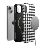 Salem's Hex | Black & White Checkered Case Phone Case get.casely 