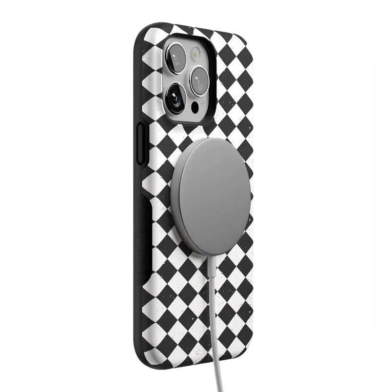 Salem's Hex | Black & White Checkered Case Phone Case get.casely 