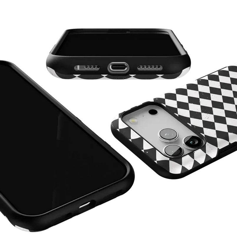 Salem's Hex | Black & White Checkered Case Phone Case get.casely 