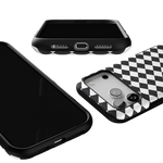 Salem's Hex | Black & White Checkered Case Phone Case get.casely 