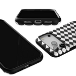 Salem's Hex | Black & White Checkered Case Phone Case get.casely