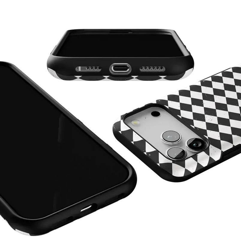 Salem's Hex | Black & White Checkered Case Phone Case get.casely